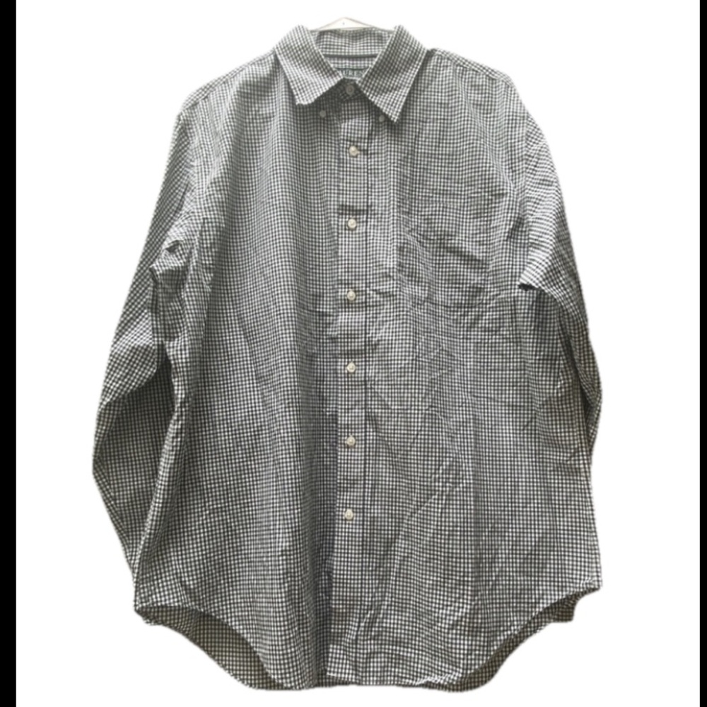 RALPH LAUREN | Cotton Button Down Classic Fit Stretch Shirt Size 16.5 34/35 - Picture 3 of 14